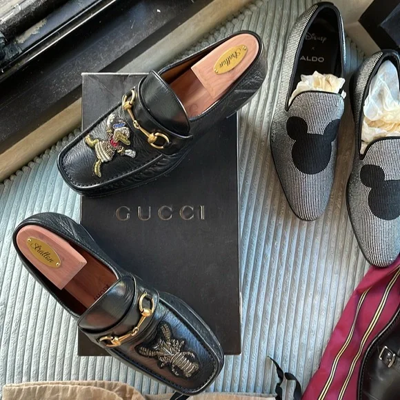 Gucci X Disney Donald Duck horsebit loafers